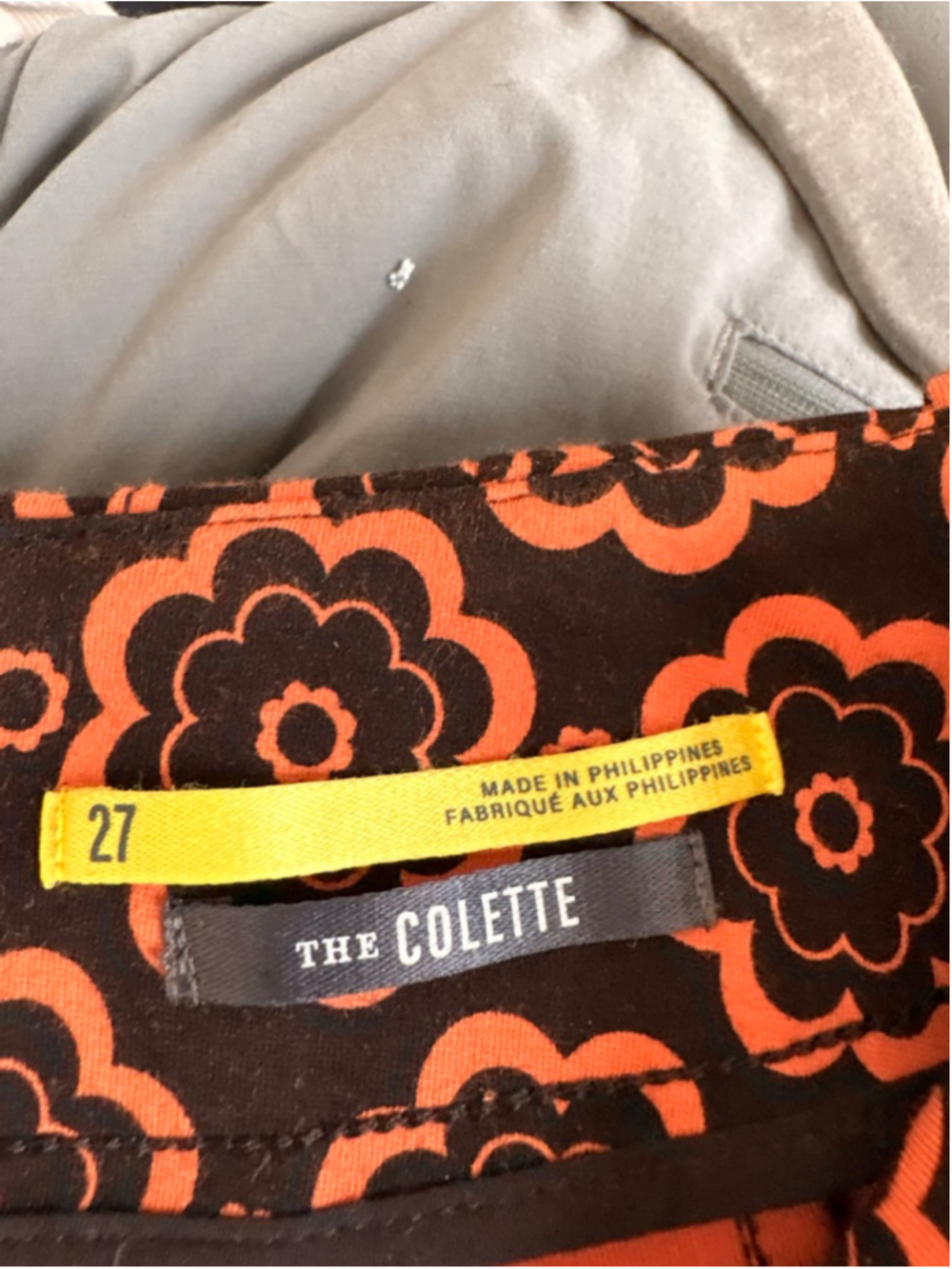 Maeve by Anthropologie retro Black Orange Floral The Colette pants 27 - Picture 4 of 4